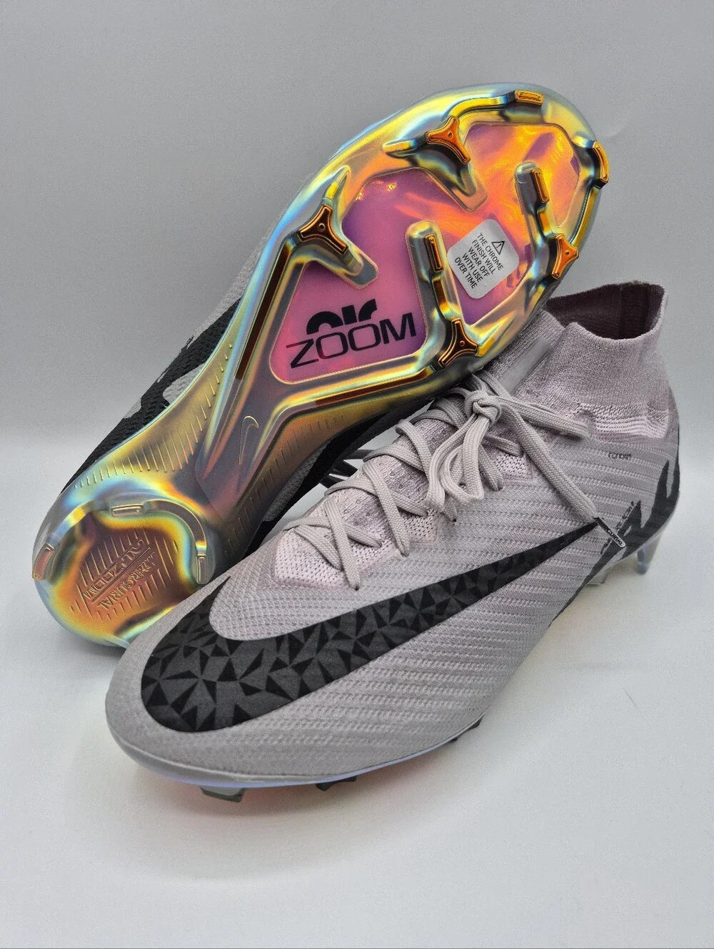 Nike Mercurial Superfly 9 Elite FG Soccer Cleats Grey Mens Size 10 HF4382-001